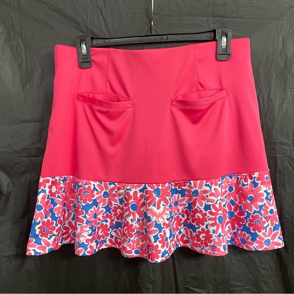Pro Tour Women’s Medium Vibrant Pink Floral Skort Performance Athleisure Golf - Picture 4 of 4